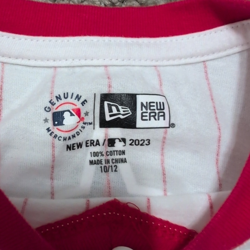 Kids Los Angeles Angels Girls Striped T-Shirt Size 10/12 - Picture 4 of 6
